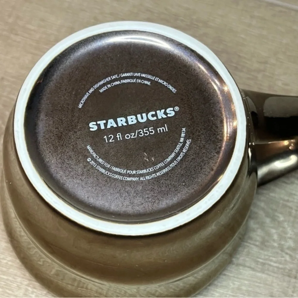 Starbucks Collectible Bronze Gold‎ Mug Cup 2013 Excellent Condition